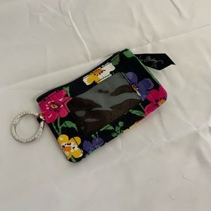 Vera Bradley lanyard, zip ID case, and key hook